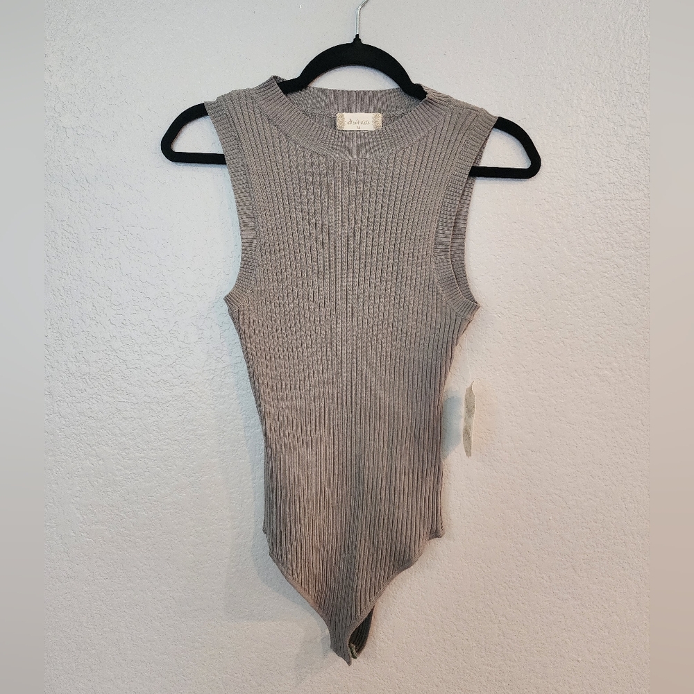 Vetiver Ribbed Tank Top Body Suit
